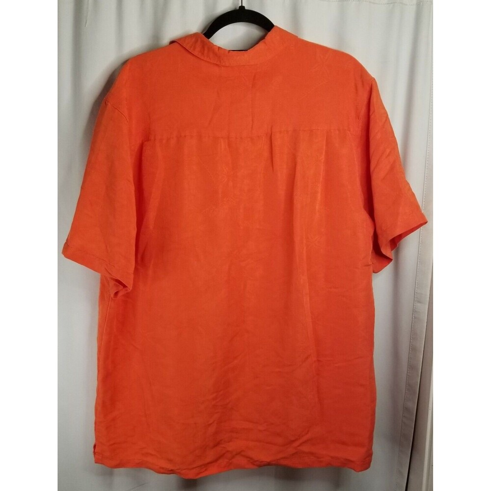 Men's Orange Hawaiian Style Shirt Joe Marlin Comfort Fit Textured Size XL - Picture 3 of 5